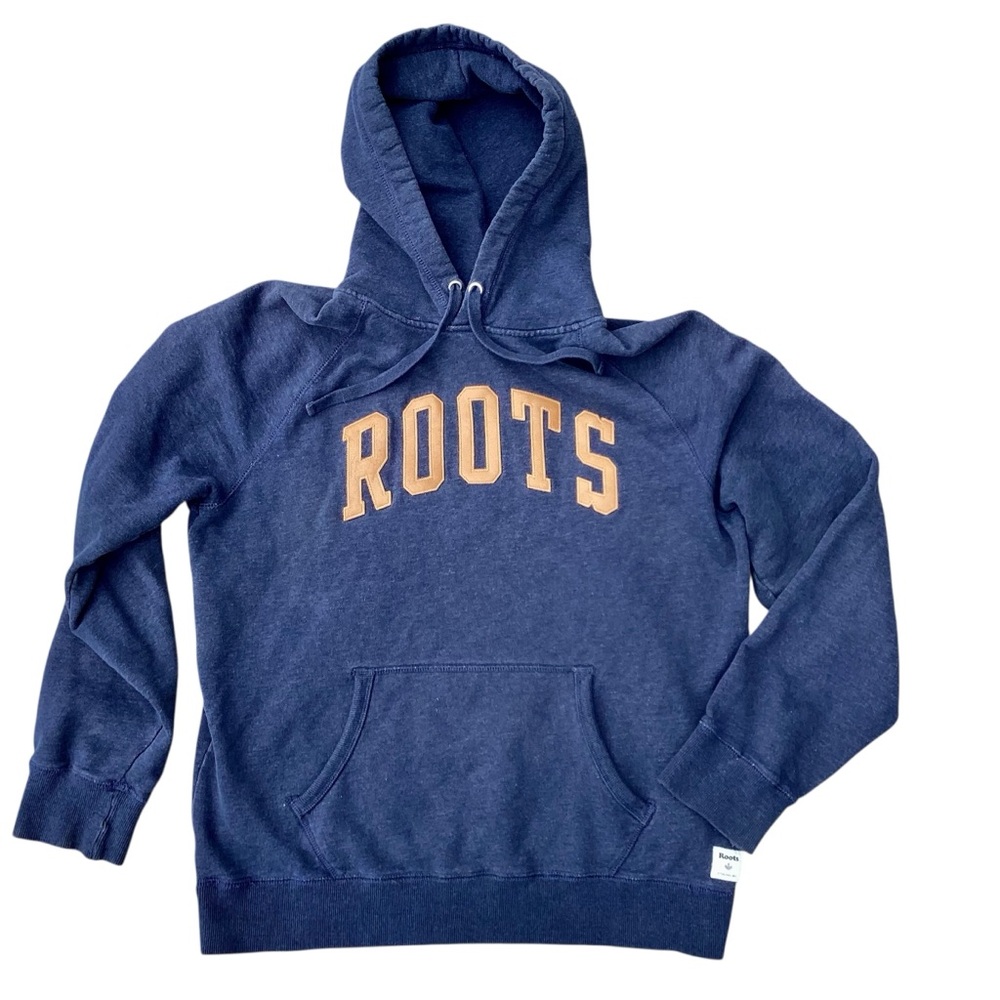 ROOTS Navy Blue Hoodie Medium - Picture 12 of 12